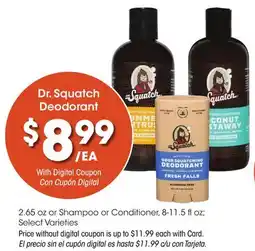 Ralphs Dr. Squatch Deodorant offer