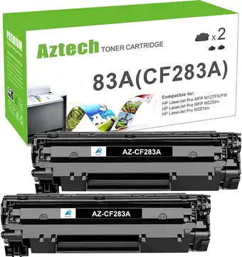 Walmart AAZTECH 83A 83X Toner Cartridge Compatible for HP 83A CF283A Printer Ink (Black, 2-Pack) offer