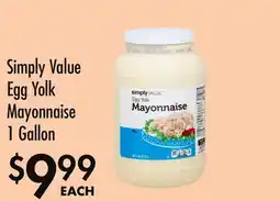 Smart & Final Simply Value Egg Yolk Mayonnaise offer