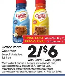 Ralphs Coffee mate Creamer offer