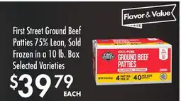 Smart & Final First Street Ground Beef Patties offer