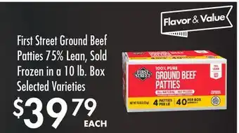 Smart & Final First Street Ground Beef Patties offer