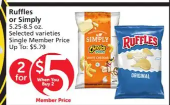 Vons Ruffles or Simply offer