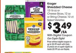 Ralphs Kroger Shredded Cheese offer