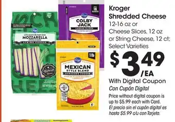 Ralphs Kroger Shredded Cheese offer