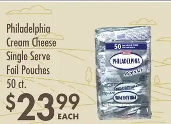 Smart & Final Philadelphia Cream Cheese Single Serve Foil Pouches offer