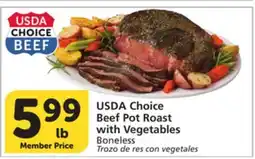 Vons USDA Choice Beef Pot Roast with Vegetables offer