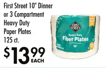 Smart & Final First Street 10 Dinner or 3 Compartment Heavy Duty Paper Plates offer