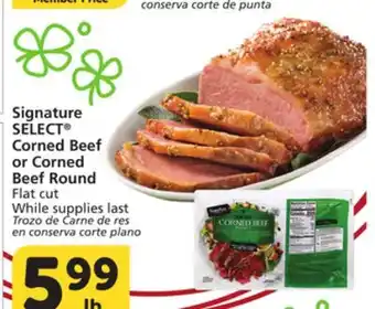 Vons Signature SELECT Corned Beef or Corned Beef Round offer