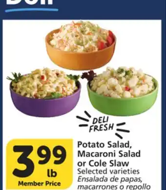 Vons Potato Salad, Macaroni Salad or Cole Slaw offer