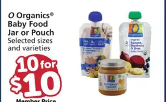 Vons O Organics Baby Food Jar or Pouch offer