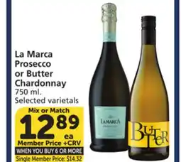 Vons La Marca Prosecco or Butter Chardonnay offer