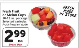 Vons Fresh Fruit or Melon Cups offer