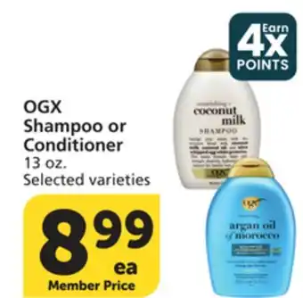 Vons OGX Shampoo or Conditioner offer