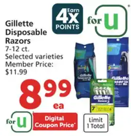 Vons Gillette Disposable Razors offer