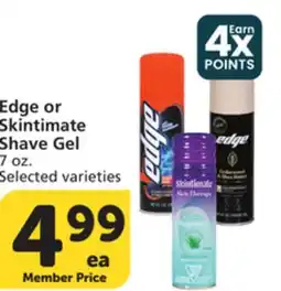 Vons Edge or Skintimate Shave Gel offer