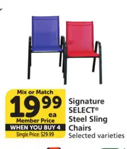 Vons Signature SELECT Steel Sling Chairs offer