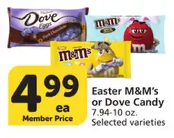 Vons Easter M&M's or Dove Candy offer