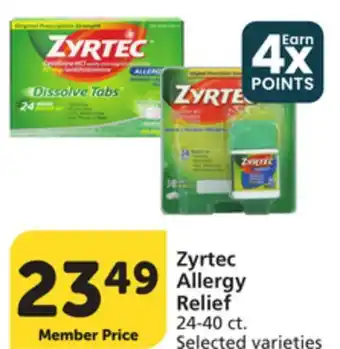 Vons Zyrtec Allergy Relief offer