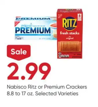 Stater Bros Nabisco Ritz or Premium Crackers offer