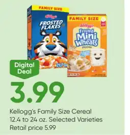 Stater Bros Kellogg's Family Size Cereal offer