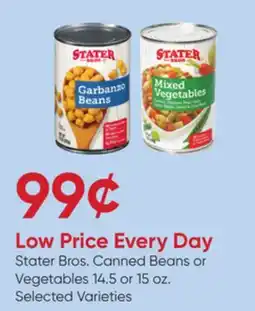 Stater Bros Stater Bros. Canned Beans or Vegetables offer