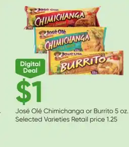 Stater Bros José Olé Chimichanga or Burrito offer