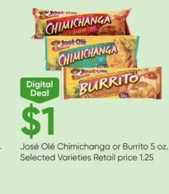 Stater Bros José Olé Chimichanga or Burrito offer