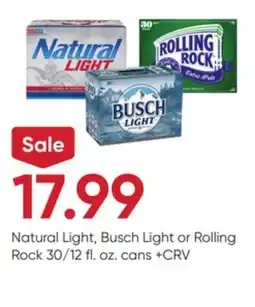 Stater Bros Natural Light, Busch Light or Rolling Rock offer