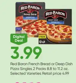 Stater Bros Red Baron French Bread or Deep Dish Pizza Singles offer