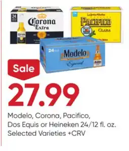 Stater Bros Modelo, Corona, Pacifico, Dos Equis or Heineken offer