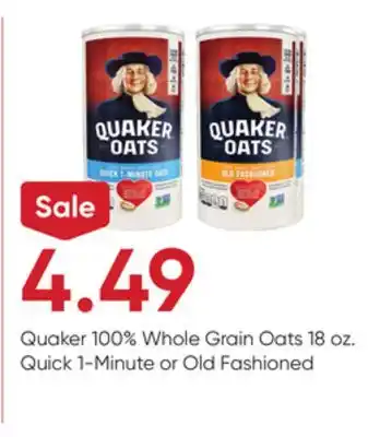 Stater Bros Quaker 100% Whole Grain Oats offer