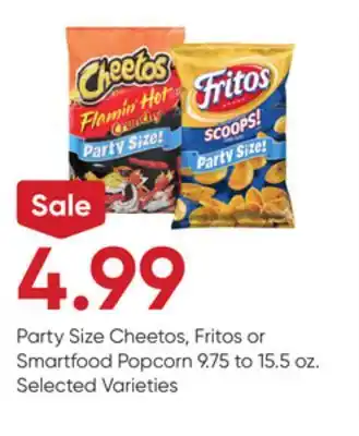 Stater Bros Party Size Cheetos, Fritos or Smartfood Popcorn offer