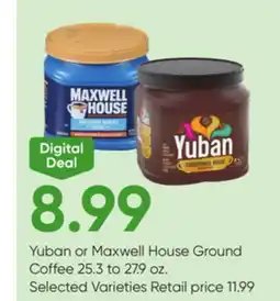 Stater Bros Yuban or Maxwell House Ground Coffee offer