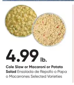 Stater Bros Cole Slaw or Macaroni or Potato Salad offer