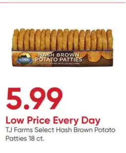 Stater Bros TJ Farms Select Hash Brown Potato Patties offer