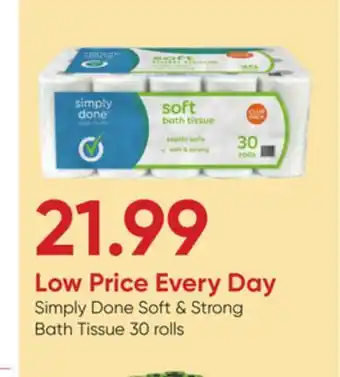 Stater Bros Simply Done Soft & Strong Bath Tissue offer