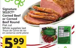 Albertsons Signature SELECT Corned Beef or Corned Beef Round Flat offer