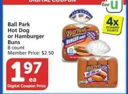 Albertsons Ball Park Hot Dog or Hamburger Buns offer