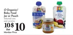 Pavilions O Organics Baby Food Jar or Pouch offer