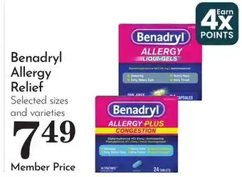 Pavilions Benadryl Allergy Relief offer