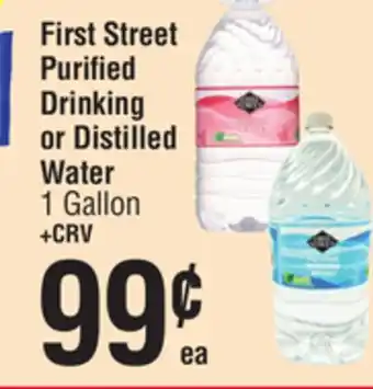 Smart & Final First Street Purified Drinking or Distilled Water offer