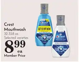 Pavilions Crest Mouthwash offer