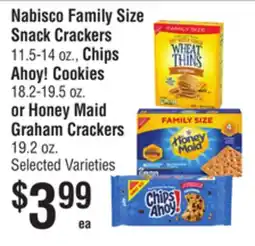 Smart & Final Nabisco Family Size Snack Crackers, Chips Ahoy! Cookies or Honey Maid Graham Crackers offer