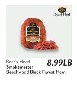 Fresh Thyme Boar's Head Smokemaster Beechwood Black Forest Ham offer