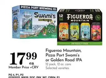 Pavilions Figueroa Mountain, Pizza Port Swami's or Golden Road IPA offer