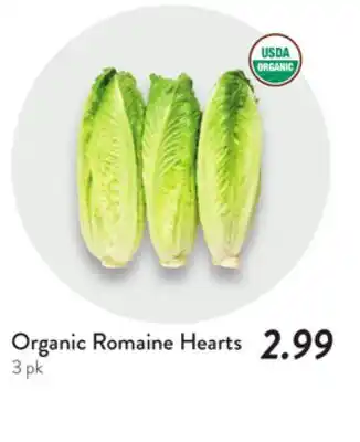 Fresh Thyme Organic Romaine Hearts offer