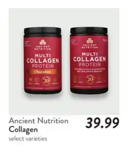 Fresh Thyme Ancient Nutrition Collagen offer