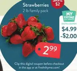 Fresh Thyme Strawberries offer