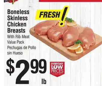 Smart & Final Boneless Skinless Chicken Breasts With Rib Meat offer